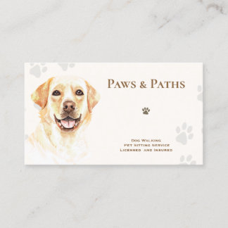 Labrador Retriever Dog Walker Pet Sitting Visitekaartje