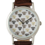 Labrador Retriever Dog Watch Horloge<br><div class="desc">Waterverf schilderij van liefdadige Chocolate,  Golden en Black Labrador Retriever-honden,  perfect voor dierenliefhebbers,  hondenwandelaars,  hondenverzorgers en dierenartsen.</div>