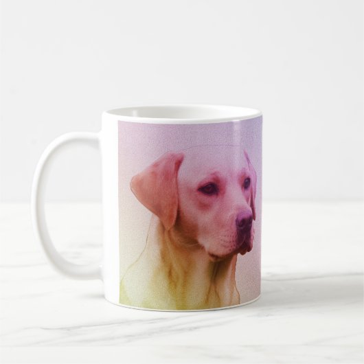 Labrador Retriever Dog Waterverf 01 Koffiemok (Links)