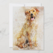 Labrador Retriever Dog Waterverf Portret 04 Bedankkaart (Voorkant)