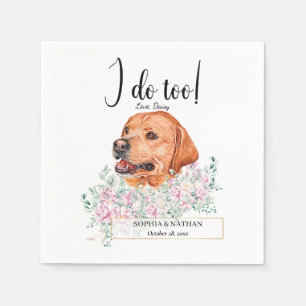 Labrador Retriever Dog Wedding Cocktail Napkins Servet