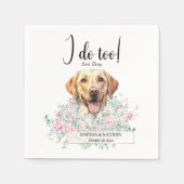 Labrador Retriever Dog Wedding Cocktail Napkins Servet (Voorkant)