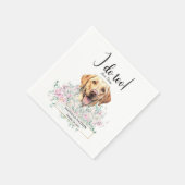 Labrador Retriever Dog Wedding Cocktail Napkins Servet (Hoek)