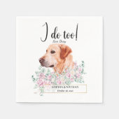 Labrador Retriever Dog Wedding Cocktail Napkins Servet (Voorkant)