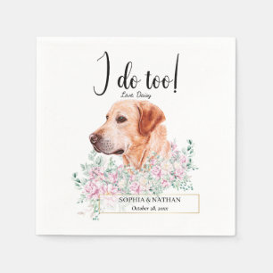 Labrador Retriever Dog Wedding Cocktail Napkins Servet