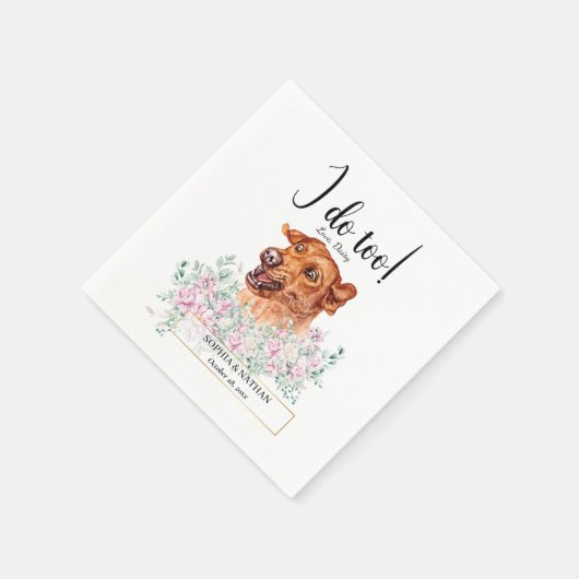 Labrador Retriever Dog Wedding Cocktail Napkins Servet (Hoek)