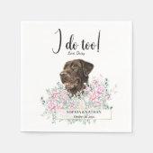 Labrador Retriever Dog Wedding Cocktail Napkins Servet (Voorkant)