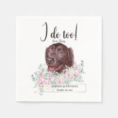 Labrador Retriever Dog Wedding Cocktail Napkins Servet (Voorkant)