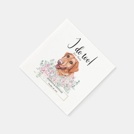 Labrador Retriever Dog Wedding Cocktail Napkins Servet (Hoek)