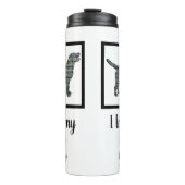 Labrador Retriever Dog Yellow & Blue Silhouette Thermosbeker (Voorkant)