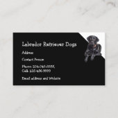 Labrador Retriever Dogs Breeder Pet Sitter Visitekaartje (Voorkant)