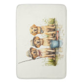 Labrador Retriever Dogs Gevist Badmat (Voorkant Verticaal)