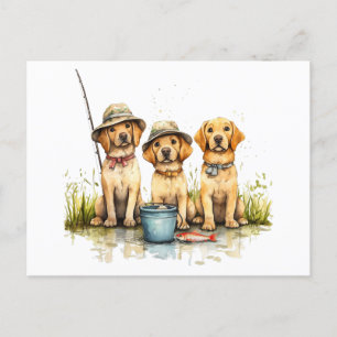 Labrador Retriever Dogs Gevist Briefkaart