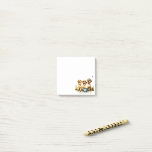 Labrador Retriever Dogs Gevist Post-it® Notes (Op bureau)