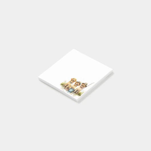 Labrador Retriever Dogs Gevist Post-it® Notes (Schuin)