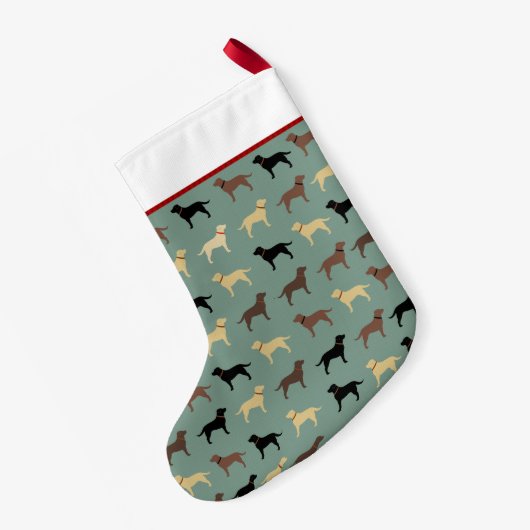 Labrador Retriever Dogs Patroon Labs Kleine Kerstsok (Achterkant (Hangend))