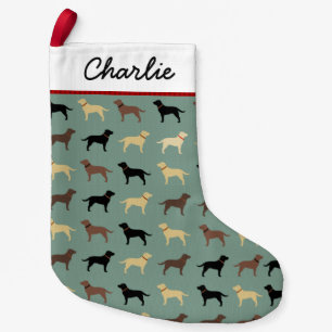 Labrador Retriever Dogs Patroon Labs Kleine Kerstsok