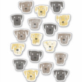 Labrador Retriever Dogs Sticker (Voorkant)