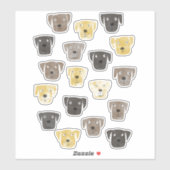 Labrador Retriever Dogs Sticker (Vel)