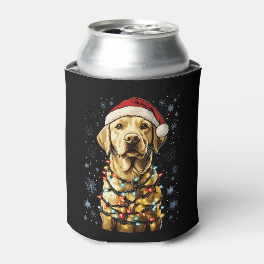 Labrador Retriever Dogs Tree Christmas Sweater Xma Blikjeskoeler (Blikje Voorkant)