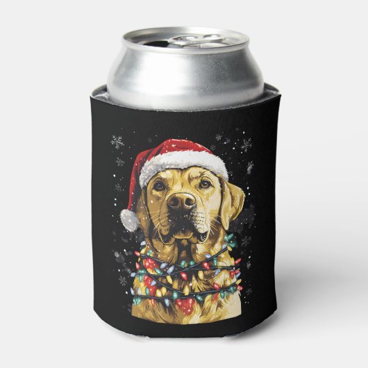 Labrador Retriever Dogs Tree Christmas Sweater Xma Blikjeskoeler (Blikje Voorkant)
