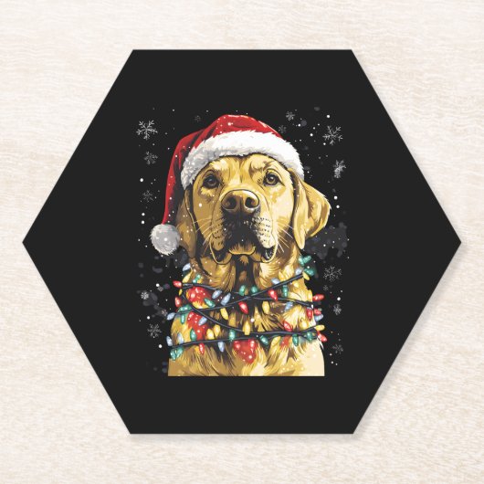 Labrador Retriever Dogs Tree Christmas Sweater Xma Kartonnen Onderzetters (Voorkant)
