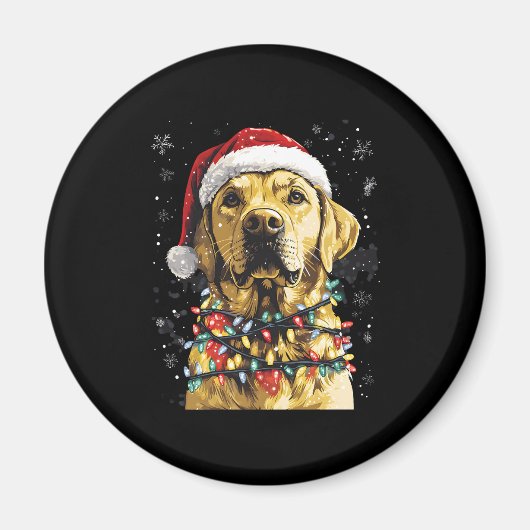 Labrador Retriever Dogs Tree Christmas Sweater Xma Magneet (Voorkant)
