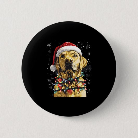 Labrador Retriever Dogs Tree Christmas Sweater Xma Ronde Button 5,7 Cm (Voorkant)
