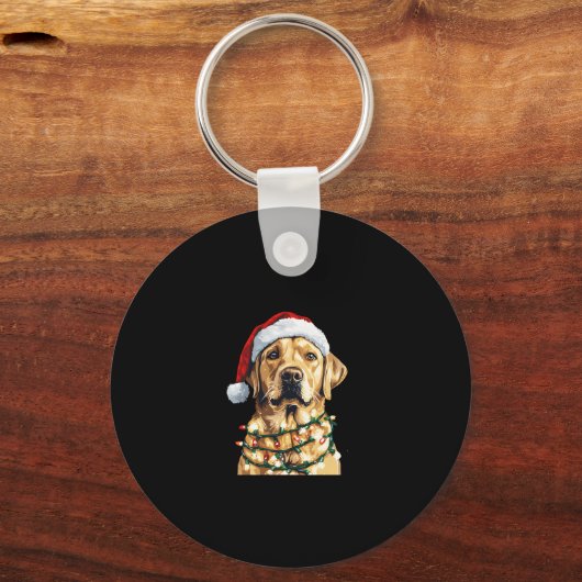 Labrador Retriever Dogs Tree Christmas Sweater Xma Sleutelhanger (Voorkant)
