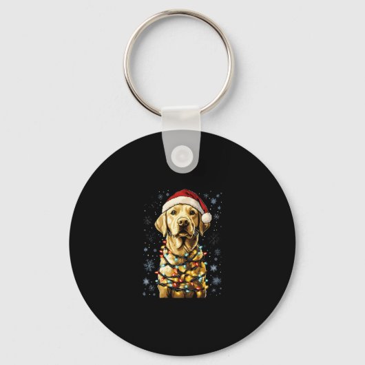 Labrador Retriever Dogs Tree Christmas Sweater Xma Sleutelhanger (Voorkant)