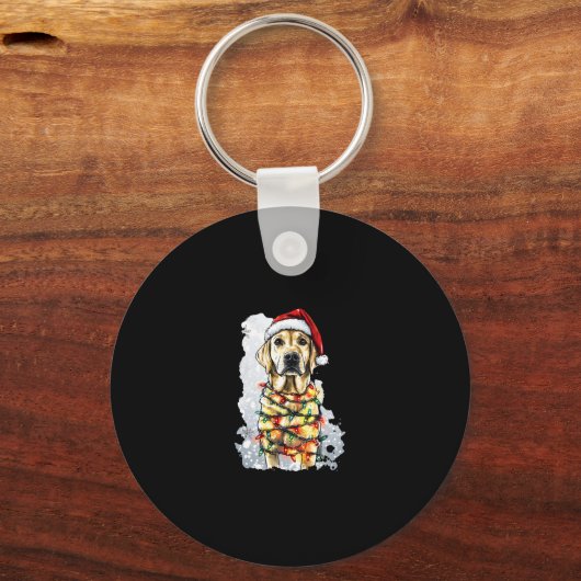 Labrador Retriever Dogs Tree Christmas Sweater Xma Sleutelhanger (Voorkant)