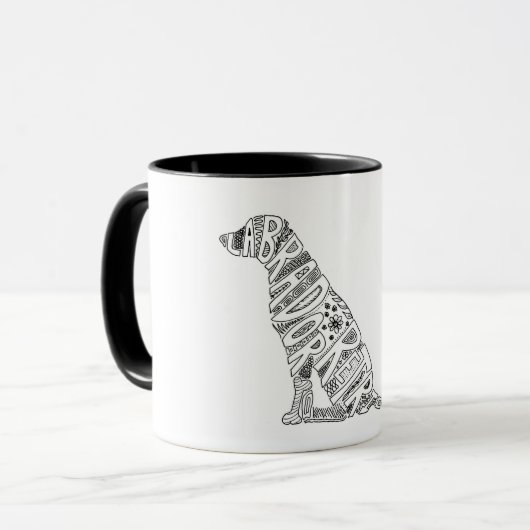 Labrador Retriever Doodle Design Mok (Voorkant links)