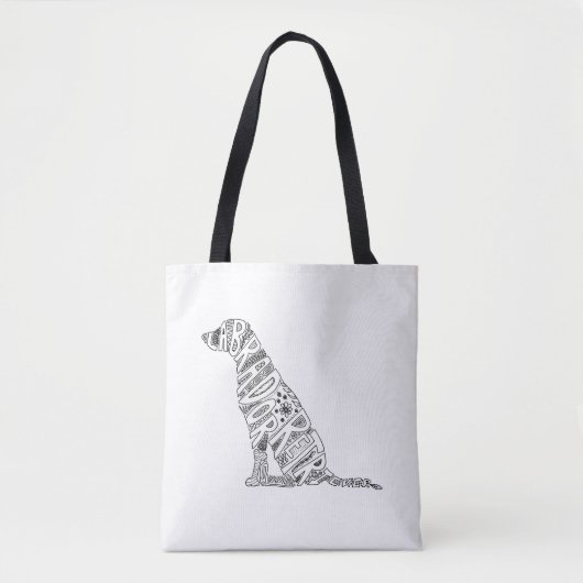 Labrador Retriever Doodle Ontwerp Tote Bag (Voorkant)