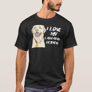 Labrador Retriever draagt een gouden medaille Ik h T-shirt