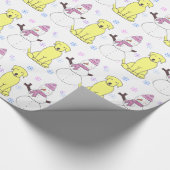 Labrador Retriever en Snowman Cadeaupapier (Hoek)