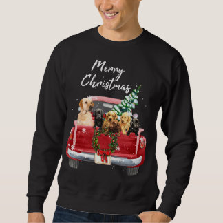 Labrador retriever familie Vrachtwagen Kerstmis Py Trui