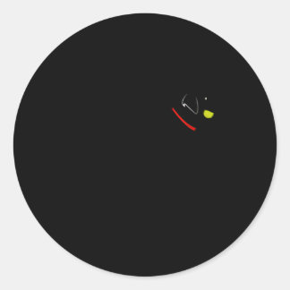 Labrador Retriever Fetch Black Lab Play Ball Ronde Sticker