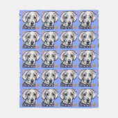 Labrador Retriever Fleece Deken (Voorkant)