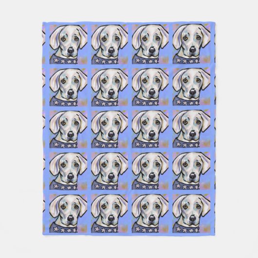 Labrador Retriever Fleece Deken (Voorkant)