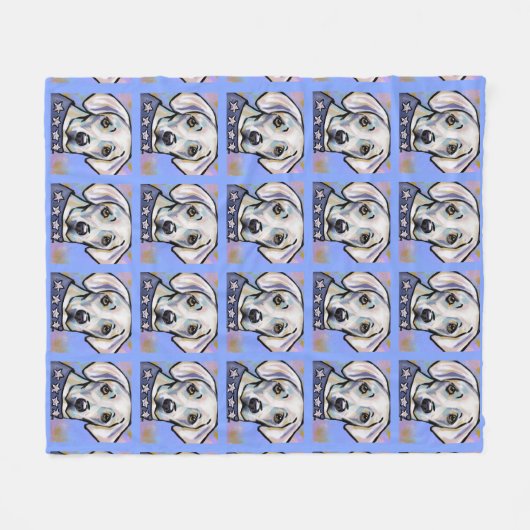 Labrador Retriever Fleece Deken (Voorkant (Horizontaal))