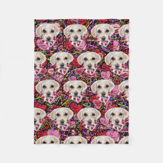 Labrador Retriever Fleece Deken (Voorkant)