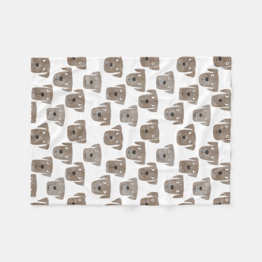 Labrador Retriever Fleece Deken (Voorkant (Horizontaal))