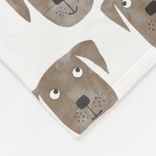 Labrador Retriever Fleece Deken (Hoek)