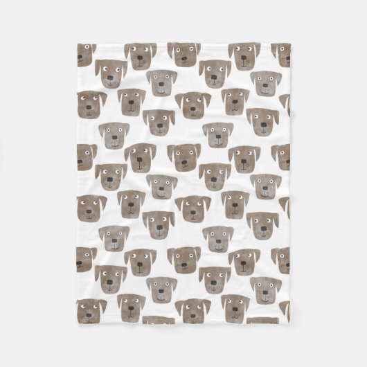 Labrador Retriever Fleece Deken (Voorkant)