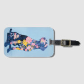 Labrador Retriever Floral Bagagelabel (Voorkant (horizontaal))