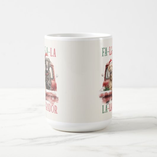 Labrador Retriever Funny Christmas Dog Coffee Mok (Center)