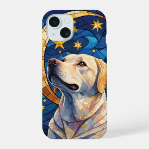 Labrador Retriever Gebrandschilderde Nachthemel Ma iPhone 15 Case