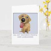 Labrador Retriever (Geel) Favoriet Kaart (Gele Bloem)