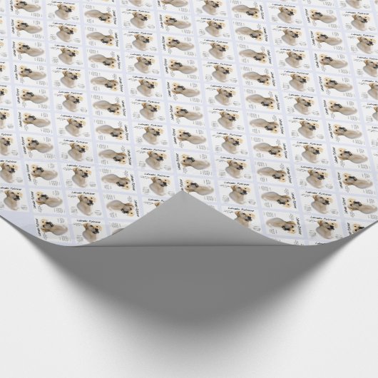 Labrador Retriever (geel) Geschiedenis Ontwerp Cadeaupapier (Hoek)