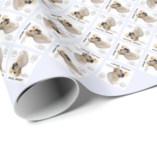 Labrador Retriever (geel) Geschiedenis Ontwerp Cadeaupapier (Rol Hoek)